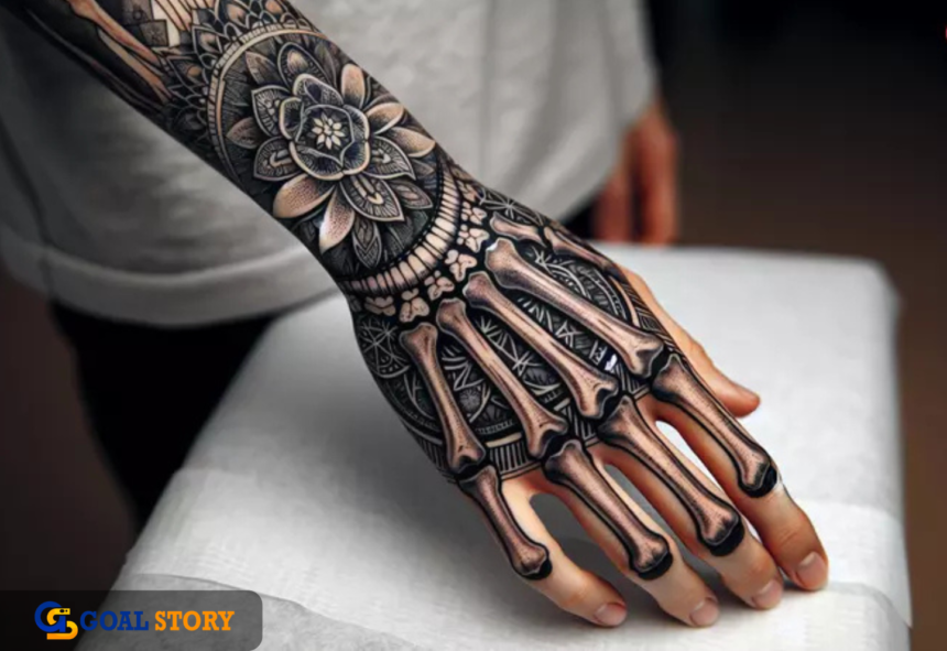 skeleton hand tattoo